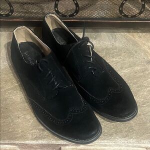 BED STU 13 Black Suede Oxford Shoes
